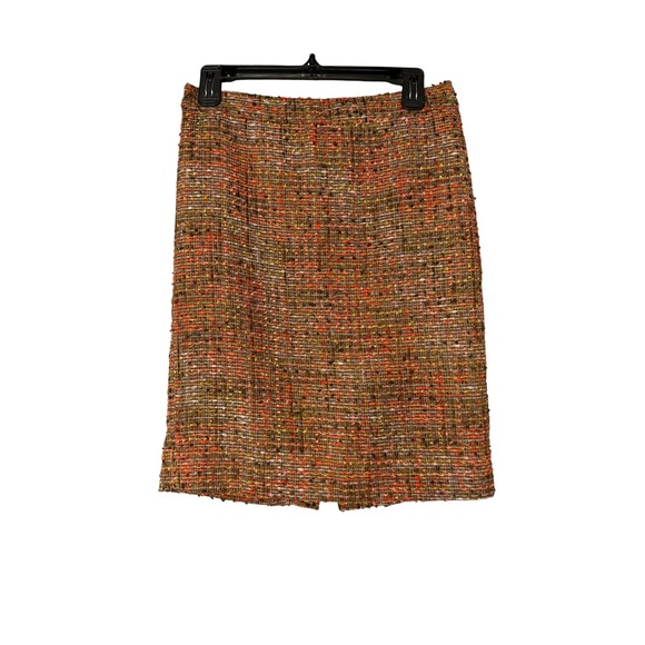 J. Crew Dresses & Skirts - J. CREW The Pencil Skirt Tweed Orange Brown Multi Color‎ Size 2